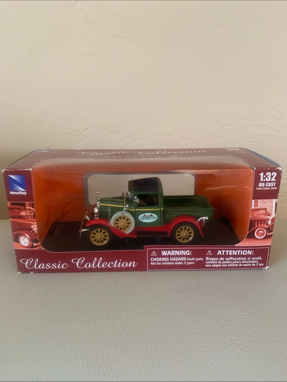 Classic Collection Sprouts Die Cast Ford Model A Pickup Truck Vehicle Toy